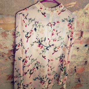 Forever 21 High Collar Button-Up Blouse